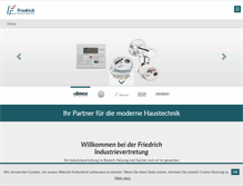 Tablet Screenshot of friedrich-industrievertretung.de